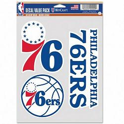 Philadelphia 76ers Decal Multi Use Fan 3 Pack