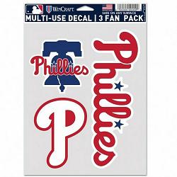 Philadelphia Phillies Decal Multi Use Fan 3 Pack