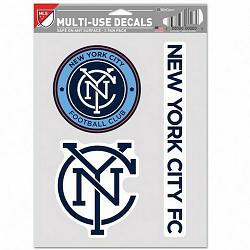 New York City FC Decal Multi Use Fan 3 Pack