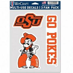 Oklahoma State Cowboys Decal Multi Use Fan 3 Pack