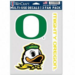 Oregon Ducks Decal Multi Use Fan 3 Pack