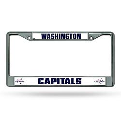 Washington Capitals License Plate Frame Chrome Printed Insert