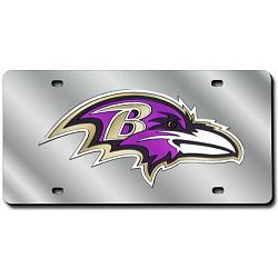 Baltimore Ravens License Plate Laser Cut Silver