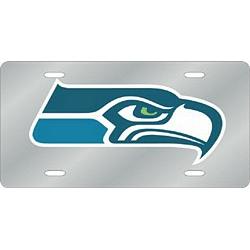 Seattle Seahawks License Plate Laser Cut Silver