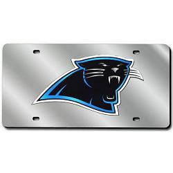 Carolina Panthers License Plate Laser Cut Silver
