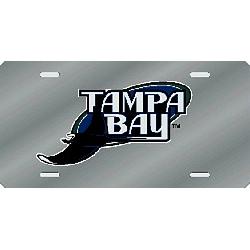 Tampa Bay Rays License Plate Laser Cut Silver