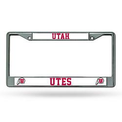 Utah Utes License Plate Frame Chrome