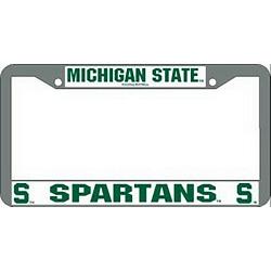 Michigan State Spartans License Plate Frame Chrome