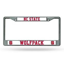 North Carolina State Wolfpack License Plate Frame Chrome