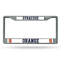 Syracuse Orange License Plate Frame Chrome