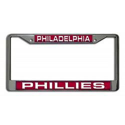 Philadelphia Phillies License Plate Frame Laser Cut Chrome