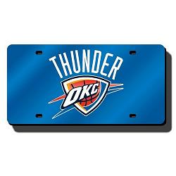 Oklahoma City Thunder License Plate Laser Cut Blue