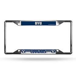 Rico Industries BYU Cougars License Plate Frame Chrome EZ View -