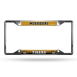 Missouri Tigers License Plate Frame Chrome EZ View