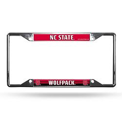 North Carolina State Wolfpack License Plate Frame Chrome EZ View