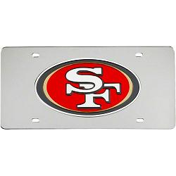 San Francisco 49ers License Plate Laser Cut Silver