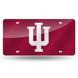 Indiana Hoosiers License Plate Laser Cut Red