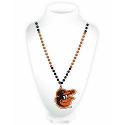 Baltimore Orioles Beads with Medallion Mardi Gras Style by Rico Industries