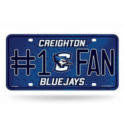 Creighton Bluejays License Plate #1 Fan by Rico Industries