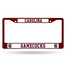 South Carolina Gamecocks License Plate Frame Metal Maroon