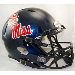 Mississippi Rebels Helmet Riddell Authentic Full Size Speed Style