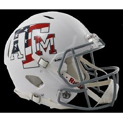 Texas A&M Aggies Helmet Riddell Authentic Full Size Speed Style Stars and Stripes