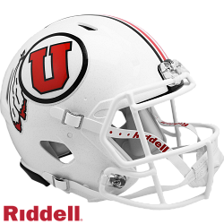 Utah Utes Helmet Riddell Authentic Full Size Speed Style White