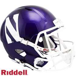 Northwestern Wildcats Helmet Riddell Replica Full Size Speed Style Purple