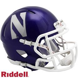 Northwestern Wildcats Helmet Riddell Replica Mini Speed Style Purple