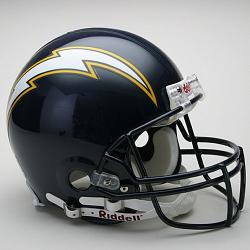 Riddell Los Angeles Chargers Helmet Riddell Authentic Full Size VSR4 Style 1988-2006 Throwback -