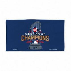 Chicago Cubs Towel 24x42 Locker Room Style 2016 World Series Champs Celebration Design