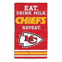 Kansas City Chiefs Baby Burp Cloth 10x17