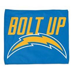 Los Angeles Chargers Towel 15x18 Rally Style Full Color