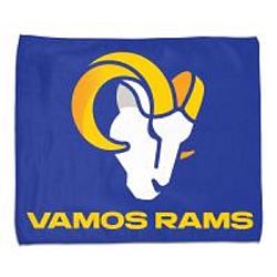 Los Angeles Rams Towel 15x18 Rally Style Full Color