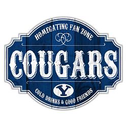 BYU Cougars Sign Wood 12 Inch Homegating Tavern