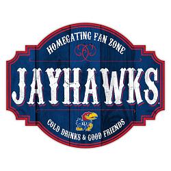 Kansas Jayhawks Sign Wood 12 Inch Homegating Tavern