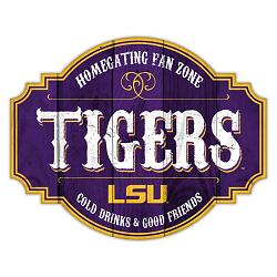 LSU Tigers Sign Wood 12 Inch Homegating Tavern