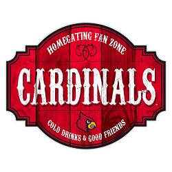 Louisville Cardinals Sign Wood 12 Inch Homegating Tavern