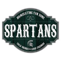 Michigan State Spartans Sign Wood 12 Inch Homegating Tavern