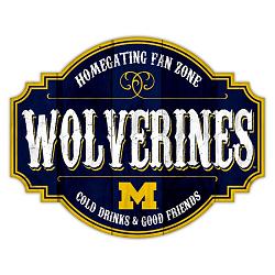 Michigan Wolverines Sign Wood 12 Inch Homegating Tavern