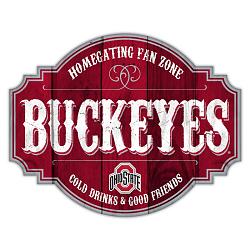 Ohio State Buckeyes Sign Wood 12 Inch Homegating Tavern