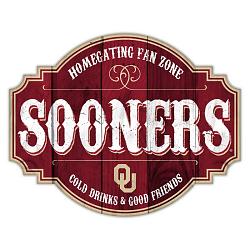 Oklahoma Sooners Sign Wood 12 Inch Homegating Tavern