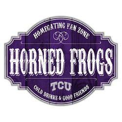 TCU Horned Frogs Sign Wood 12 Inch Homegating Tavern