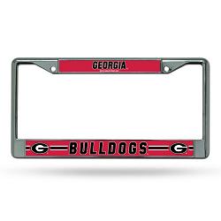 Georgia Bulldogs License Plate Frame Chrome Printed Insert