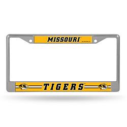 Missouri Tigers License Plate Frame Chrome Printed Insert