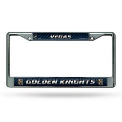 Vegas Golden Knights License Plate Frame Chrome Printed Insert