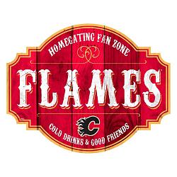 Calgary Flames Sign Wood 12 Inch Homegating Tavern