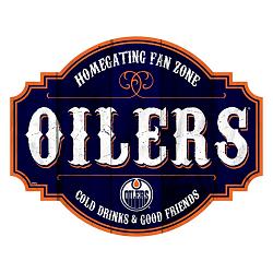 Edmonton Oilers Sign Wood 12 Inch Homegating Tavern