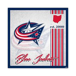 Columbus Blue Jackets Sign Wood 10x10 Album Design