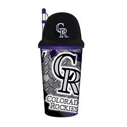 Colorado Rockies Helmet Cup 32oz Plastic with Straw